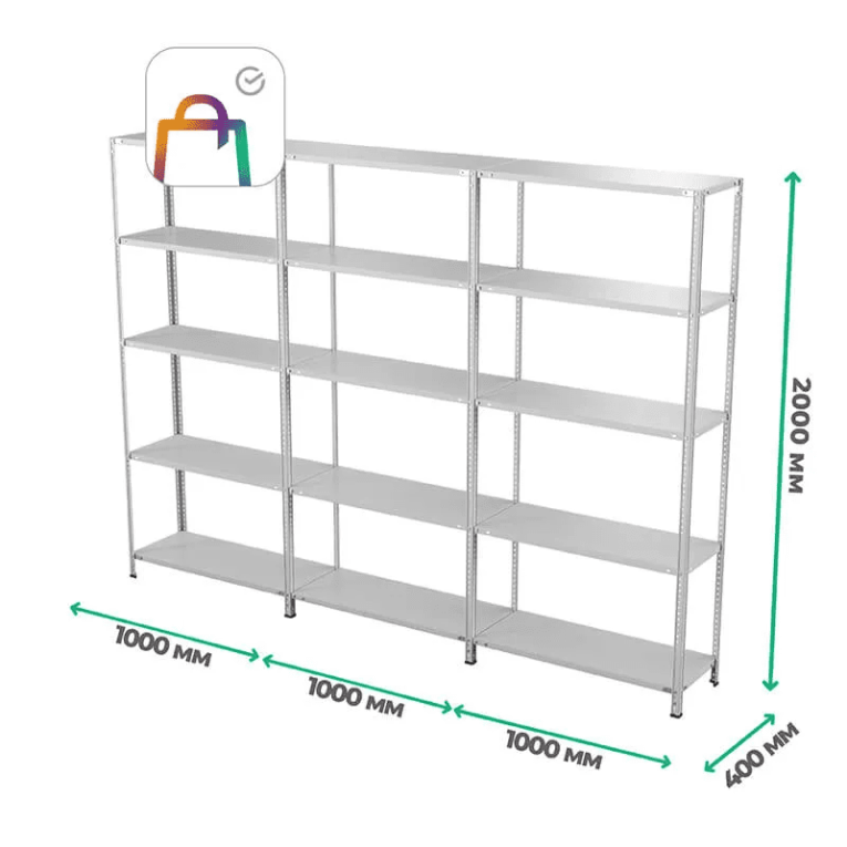Стеллаж ПВЗ Сбер 2000х3000х400 5 полок купить в Воронеже Стеллаж ПВЗ Сбер 2000х3000х400 5 полок купить в Воронеже