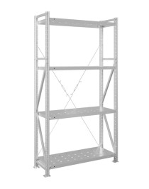 Стеллаж MS U 2000x1500x500 4 полки (250 кг, перф) Стеллаж MS U 2000x1500x500 4 полки (250 кг, перф)