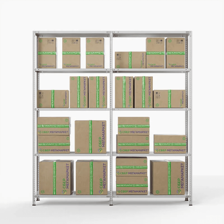 Стеллаж ПВЗ Сбер 2000х2000х400 5 полок купить в Воронеже Стеллаж ПВЗ Сбер 2000х2000х400 5 полок купить в Воронеже