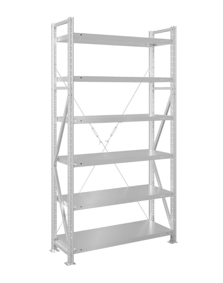 Стеллаж MS U 3000x1500x800 6 полок (300 кг, металл) купить в Воронеже
