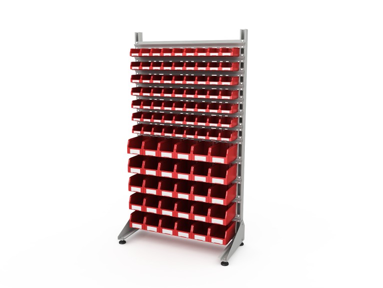 Стеллаж для пластиковых лотков SORTEX односторонний 1800x1000x450.04 купить в Воронеже Стеллаж для пластиковых лотков SORTEX односторонний 1800x1000x450.04 купить в Воронеже