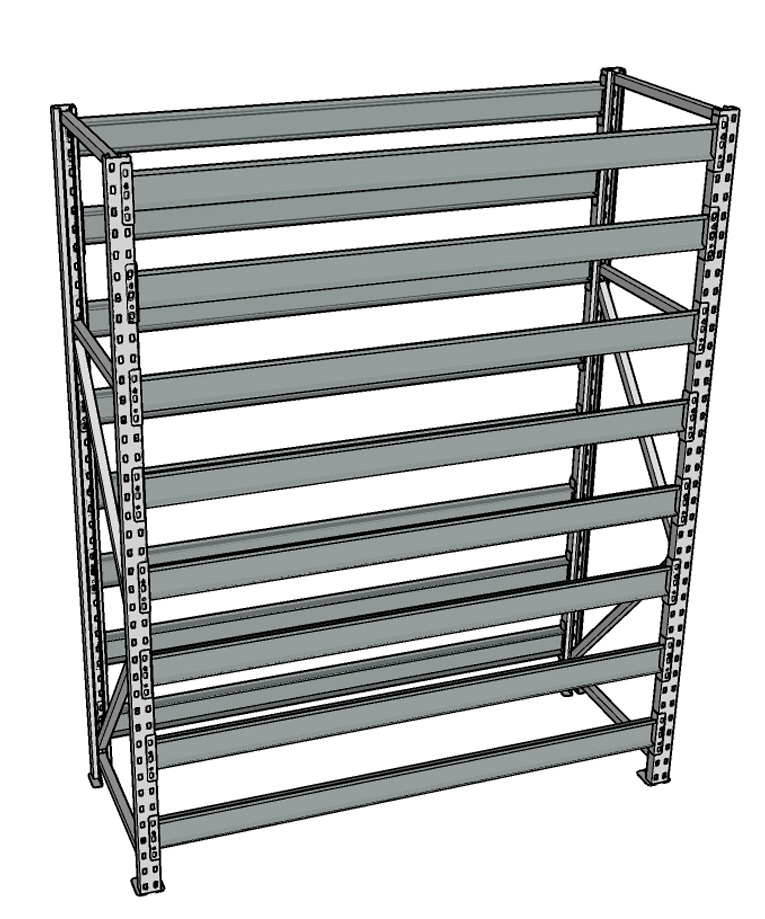 Стеллаж грузовой СГР 2500x1500x1000 8 полок (без настила) купить в Воронеже Стеллаж грузовой СГР 2500x1500x1000 8 полок (без настила) купить в Воронеже