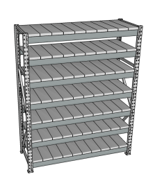 Стеллаж грузовой СГР 2500x1800x400 7 полок (металл) Стеллаж грузовой СГР 2500x1800x400 7 полок (металл)