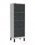 Шкаф-локер ДиКом УНО-324, корпус RAL 7038, двери RAL 7016, на ножках
