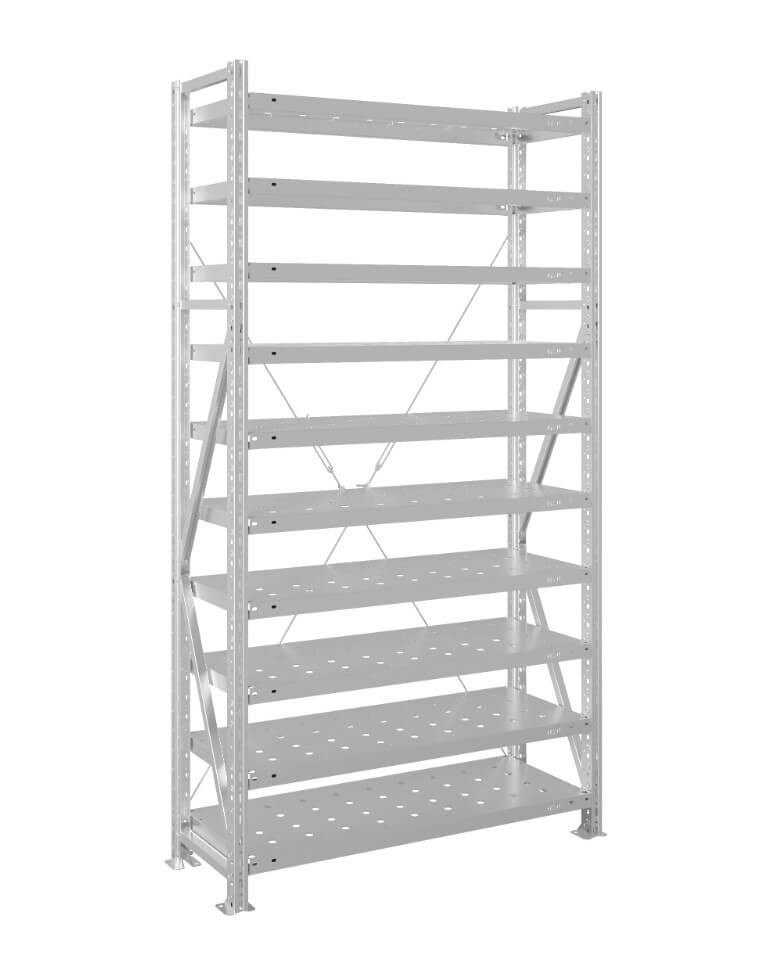 Стеллаж MS U 3000x1500x800 10 полок (300 кг, перф) купить в Воронеже