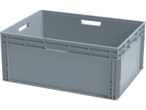 Ящик 800х600х340 сплошной, усиленное дно, цв. серый Ящик 800х600х340 сплошной, усиленное дно, цв. серый