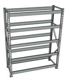 Стеллаж грузовой СГР 2500x900x400 5 полок (без настила) Стеллаж грузовой СГР 2500x900x400 5 полок (без настила)