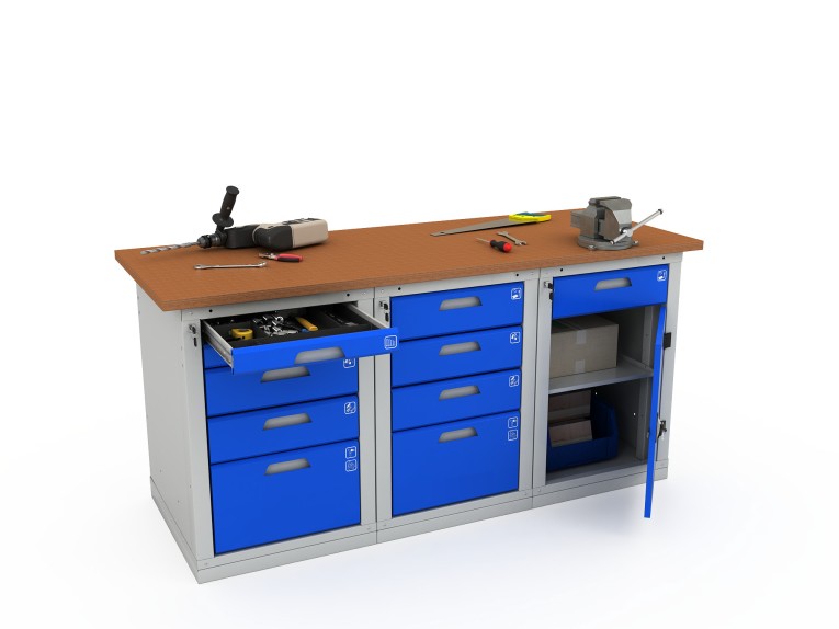 Верстак трехтумбовый WOKER PRO 3542.1800 купить в Воронеже Верстак трехтумбовый WOKER PRO 3542.1800 купить в Воронеже